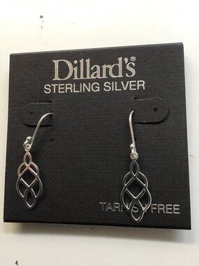 Dillards New Sterling Silver Curvy Earrings